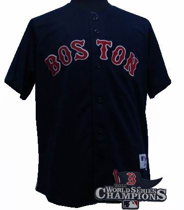 Boston Red Sox #25 Mike Lowell Jersey dark blue 2013 World Series Champions ptach