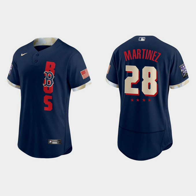 Boston Red Sox #28 J.D. Martinez 2021 Mlb All Star Game Authentic Navy Jersey