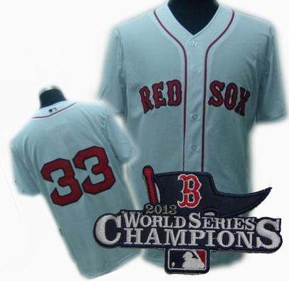 Boston Red Sox #33 Jason Varitek Jerseys white 2013 World Series Champions ptach