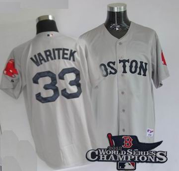 Boston Red Sox #33 VARITEK Road Jersey 2013 World Series Champions ptach