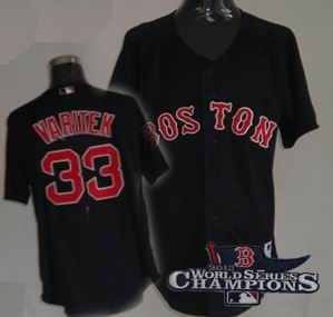 Boston Red Sox #33 VARITEK dark blue Jersey 2013 World Series Champions ptach