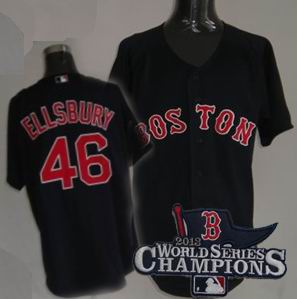 Boston Red Sox #46 Jacoby Ellsbury Jersey dark blue 2013 World Series Champions ptach