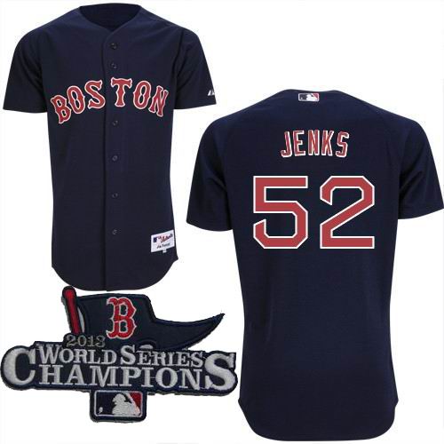 Boston Red Sox #52 Bobby Jenks jerseys DK Blue 2013 World Series Champions ptach