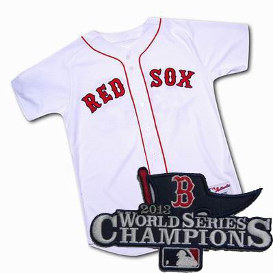 Boston Red Sox #52 Bobby Jenks jerseys white 2013 World Series Champions ptach