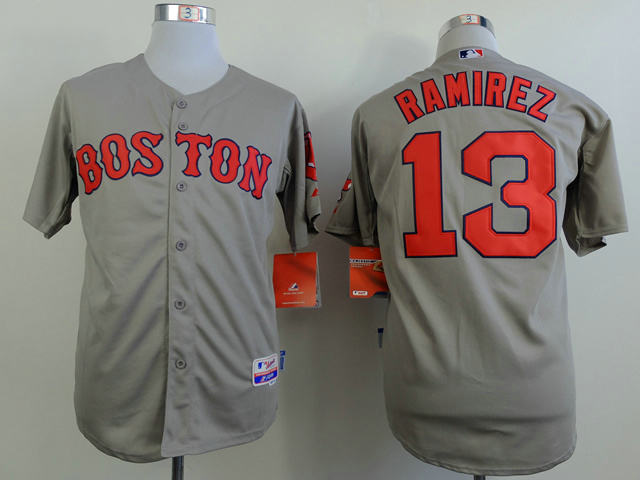 Boston Red Sox 13 RAMIREZ Gray cool baseball MLB jerseys