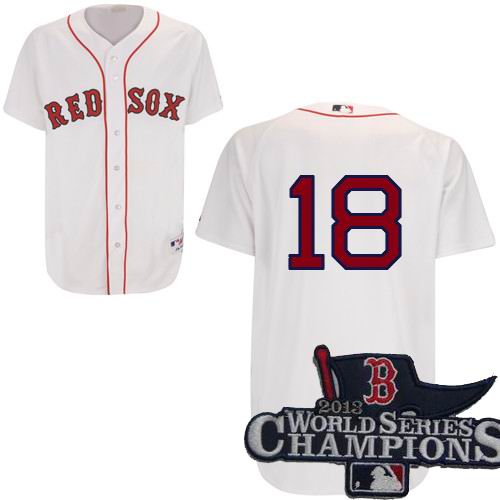 Boston Red Sox 18# Daisuke Matsuzaka Home 2013 World Series Champions ptach