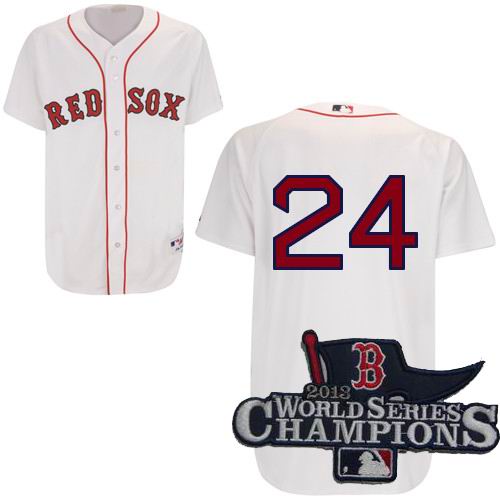 Boston Red Sox 24# Manny Ramirez Home 2013 World Series Champions ptach