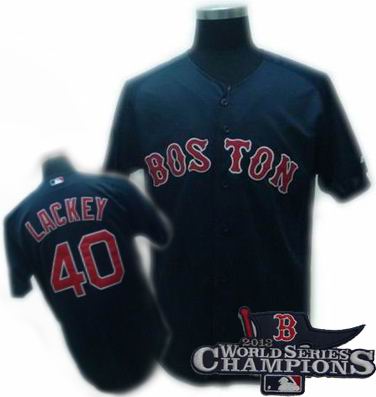 Boston Red Sox 40# LACKEY Dark blue 2013 World Series Champions ptach
