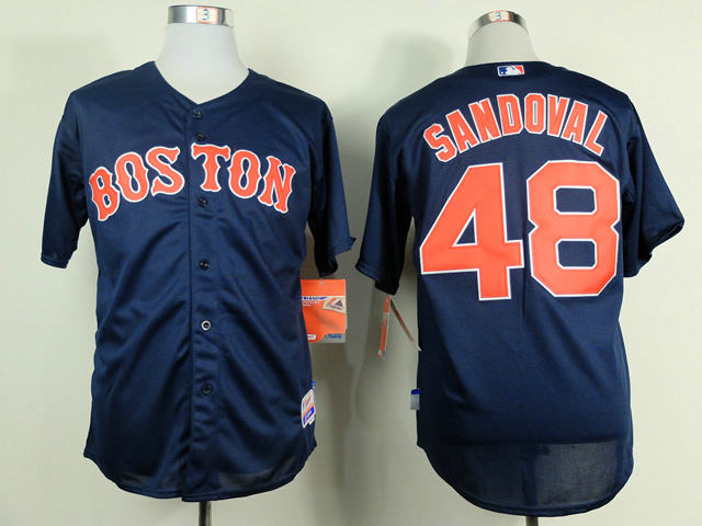 Boston Red Sox 48 SANDOVAL navy blue Cool baseball jerseys