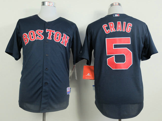 Boston Red Sox 5 Allen Craig navy blue stitched Baseball jerseys