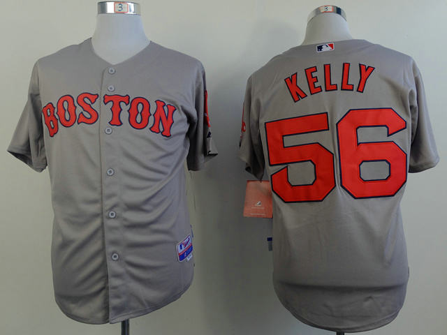 Boston Red Sox 56 Kelly gray Baseball jerseys