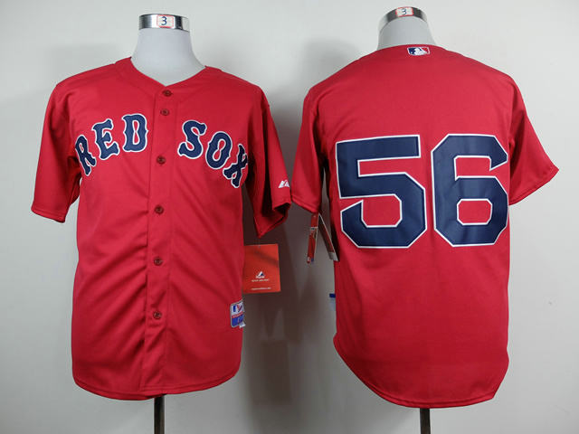 Boston Red Sox 56 RED Baseball jerseys