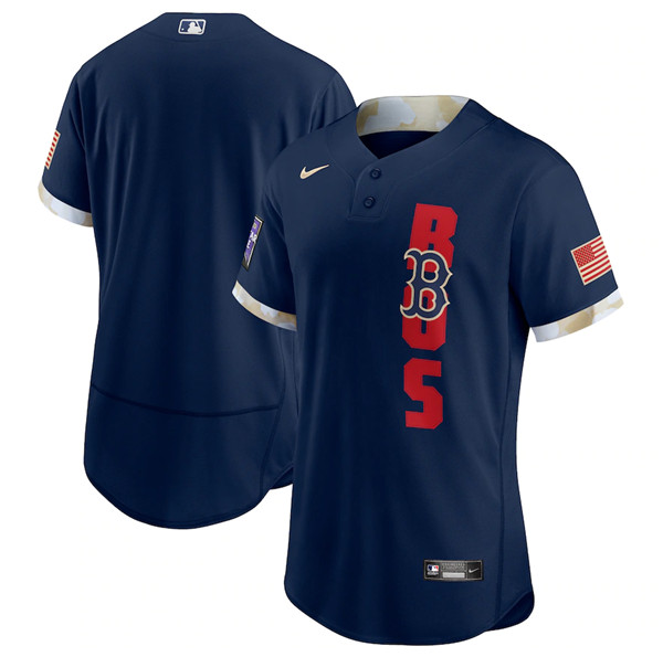 Boston Red Sox Blank 2021 Navy All-Star Flex Base Stitched MLB Jersey