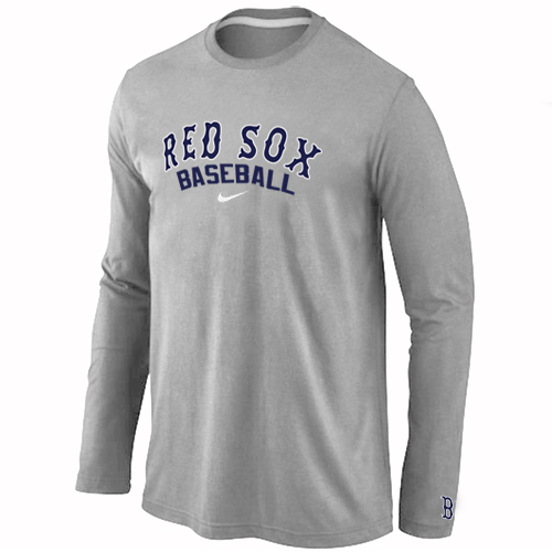 Boston Red Sox Long Sleeve T-Shirt Grey