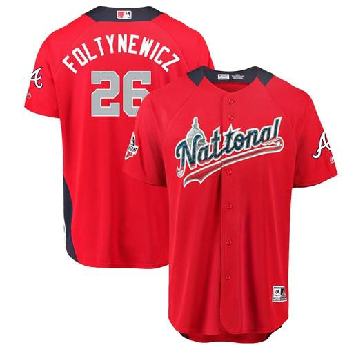 Braves #26 Mike Foltynewicz Red 2018 All-Star National League Stitched Baseball Jersey