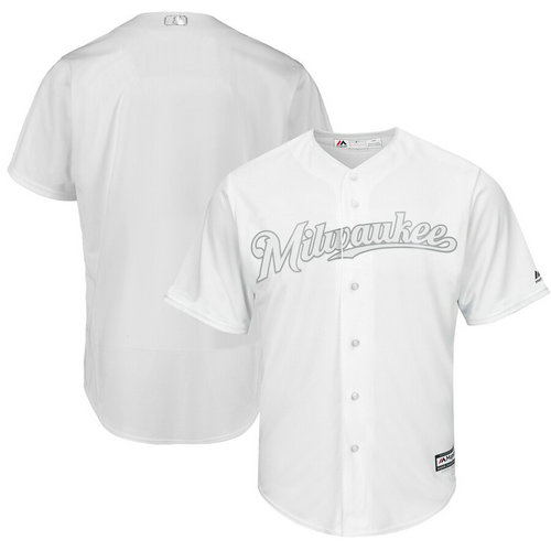 Brewers Blank White 2019 Players' Weekend Player Jersey