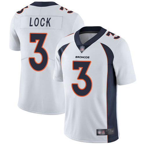 Broncos #3 Drew Lock White Youth Stitched Football Vapor Untouchable Limited Jersey