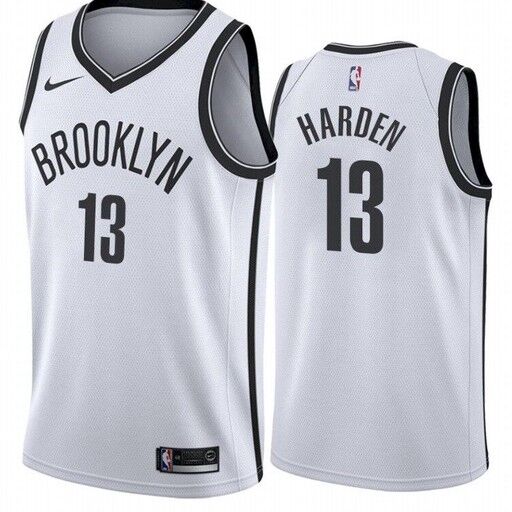 Brooklyn Nets 13 James Harden White 2021 Nike Swingman Jersey