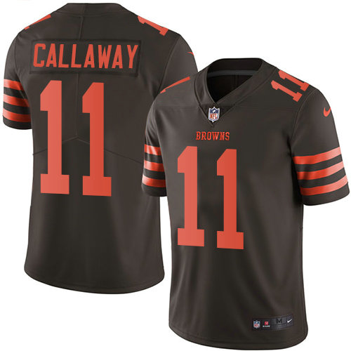 Browns #11 Antonio Callaway Brown Youth Stitched Football Limited Rush Jersey