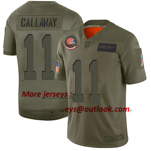 Browns #11 Antonio Callaway Camo Youth Stitched Football Limited 2019 Salute to Service Jersey