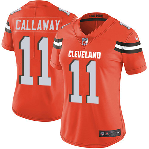 Browns #11 Antonio Callaway Orange Alternate Women's Stitched Football Vapor Untouchable Limited Jersey
