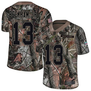 Browns #13 Odell Beckham Jr Camo Youth Stitched Football Limited Rush Realtree Jersey