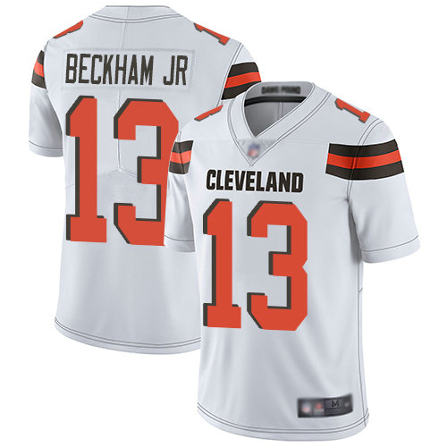 Browns #13 Odell Beckham Jr White Youth Stitched Football Vapor Untouchable Limited Jersey