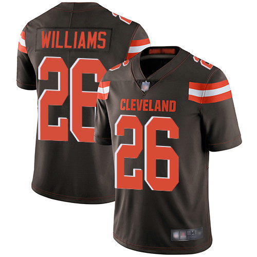 Browns #26 Greedy Williams Brown Team Color Youth Stitched Football Vapor Untouchable Limited Jersey