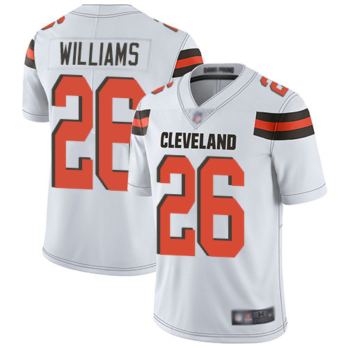 Browns #26 Greedy Williams White Youth Stitched Football Vapor Untouchable Limited Jersey