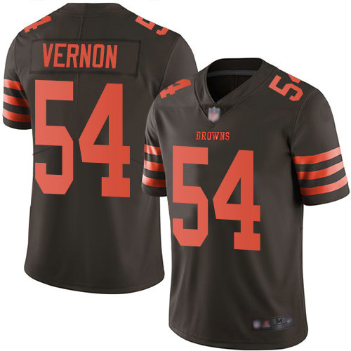 Browns #54 Olivier Vernon Brown Men's Stitched Football Limited Rush Jersey