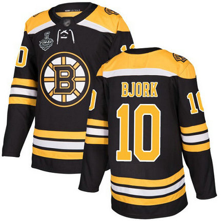 Bruins #10 Anders Bjork Black Home Authentic Stanley Cup Final Bound Stitched Hockey Jersey - 副本