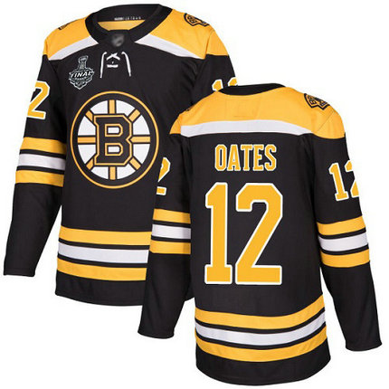 Bruins #12 Adam Oates Black Home Authentic Stanley Cup Final Bound Stitched Hockey Jersey - 副本