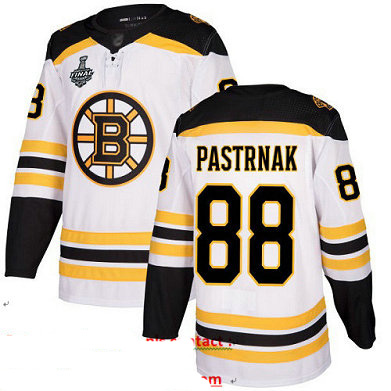 Bruins #88 David Pastrnak White Road Authentic Stanley Cup Final Bound Stitched Hockey Jersey