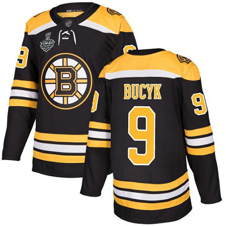 Bruins #9 Johnny Bucyk Black Home Authentic Stanley Cup Final Bound Stitched Hockey Jersey - 副本