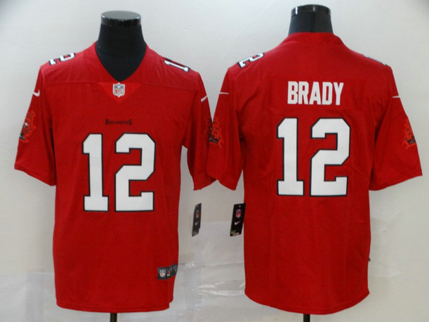Buccaneers 12 Tom Brady Red Vapor Untouchable Limited Jersey1