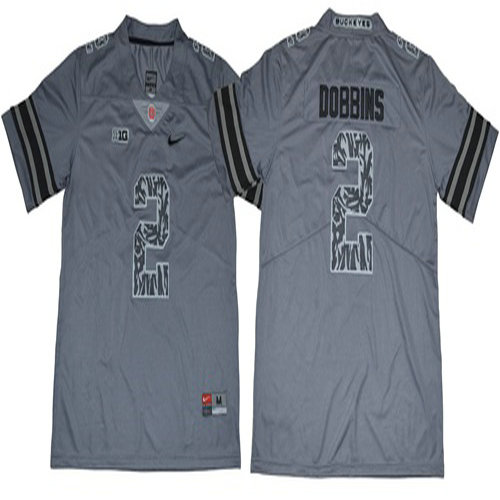 Buckeyes #2 J.K. Dobbins Gray New Alternate Legend Limited Stitched NCAA Jersey