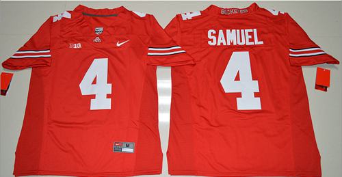 Buckeyes #4 Curtis Samuel Red Stitched NCAA Jersey