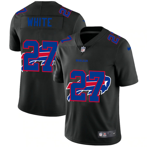 Buffalo Bills #27 Tre'Davious White Men's Nike Team Logo Dual Overlap ...