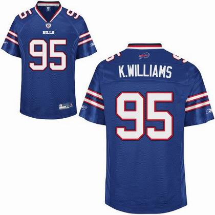 Buffalo Bills #95 K WILLIAMS jerseys blue