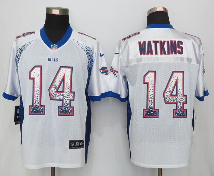 Buffalo Bills 14 Sammy Watkins Drift Fashion White Nike NFL Elite Jerseys
