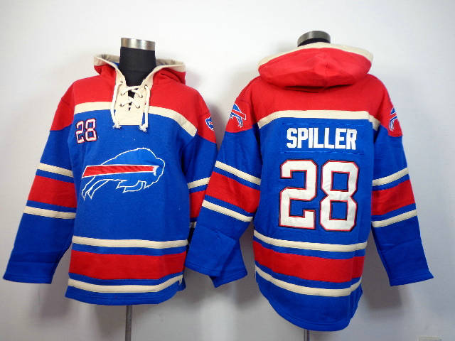 Buffalo Bills 28 C.J. Spiller Lace-Up NFL Jersey Hoodies