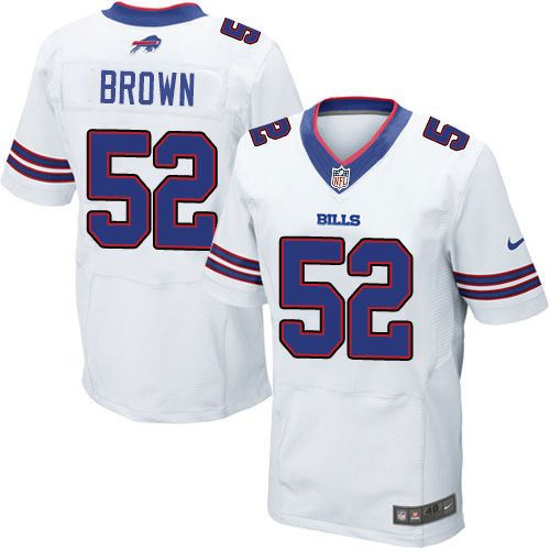 Buffalo Bills 52 Preston Brown White Nike NFL New Elite Jersey