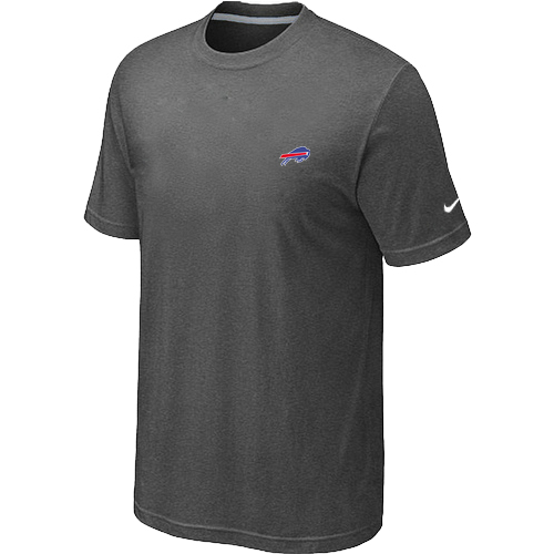 Buffalo Bills Chest embroidered logo  T-Shirt  D.GREY