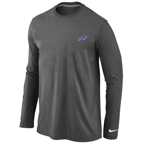 Buffalo Bills Sideline Legend Authentic Logo Long Sleeve T-Shirt D.GREY