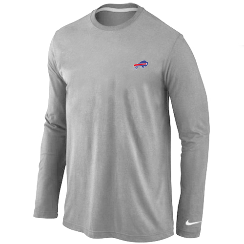 Buffalo Bills Sideline Legend Authentic Logo Long Sleeve T-Shirt Grey