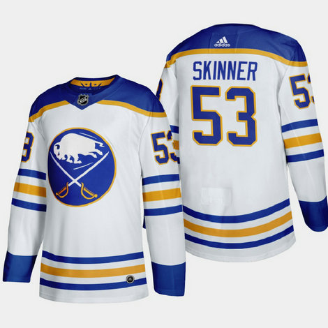 Buffalo Sabres #53 Jeff Skinner Men's Adidas 2020-21 Away Authentic Player Stitched NHL Jersey White