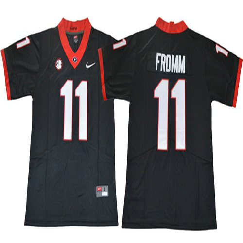 Bulldogs #11 Jake Fromm Black Limited Stitched NCAA Jersey