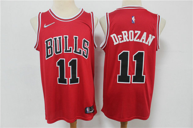Bulls 11 DeMar DeRozan Red Nike Diamond 75th Anniversary Swingman Jersey