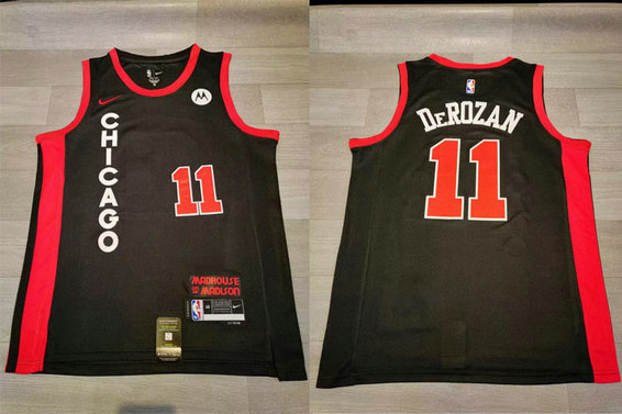 Bulls 11 Demar Derozan Black Nike 2023-24 City Edition Swingman Jersey
