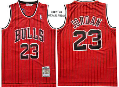 Bulls 23 Michael Jordan Red 1997-98 Hardwood Classics Jersey